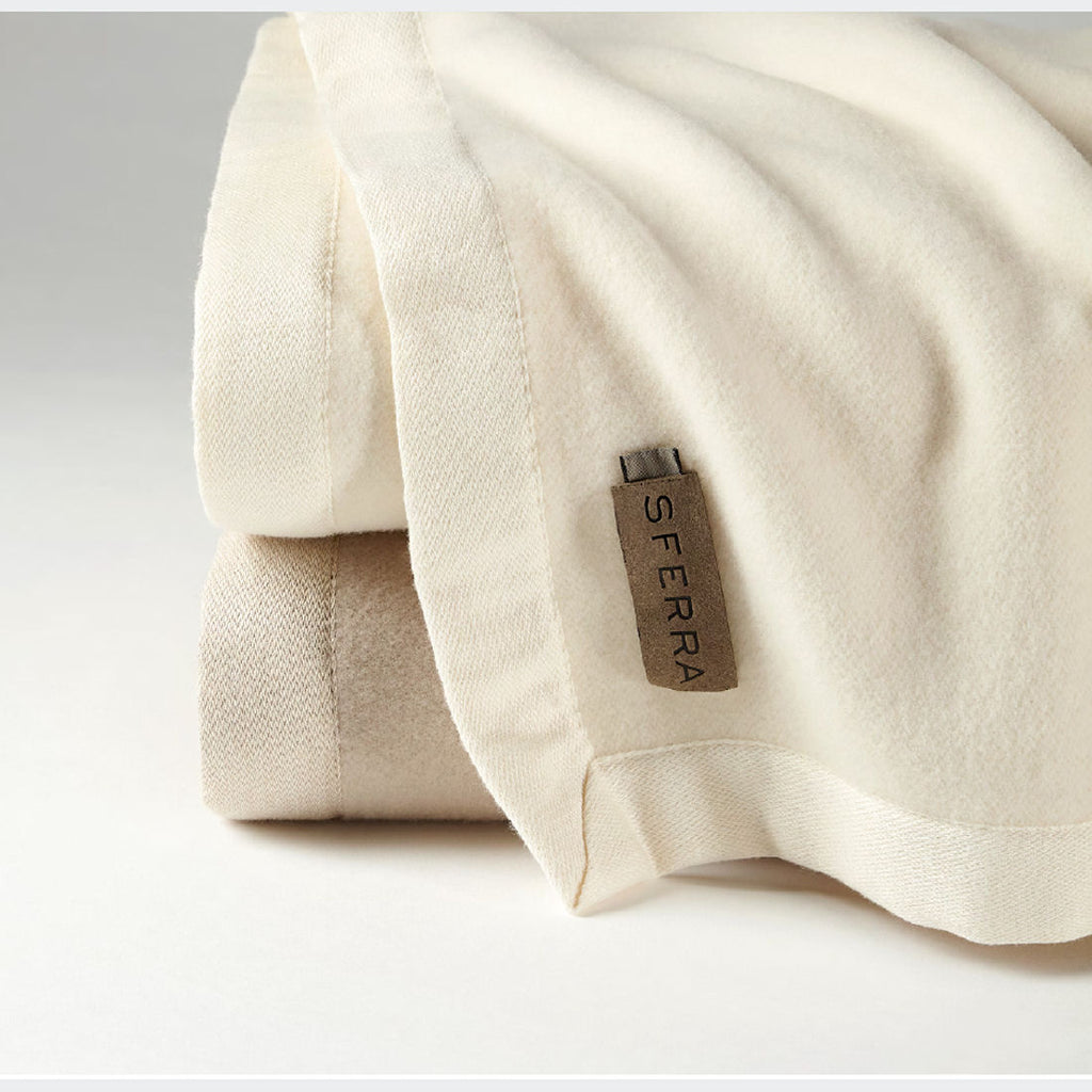 Bagged Linen Twin Blanket 75X94 - Olindo Collection - By Sferra