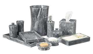 MarbleCrafter Vinca Cloud Gray Marble Bath Collection