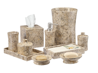 MarbleCrafter Vinca Fossil Stone Bath Collection