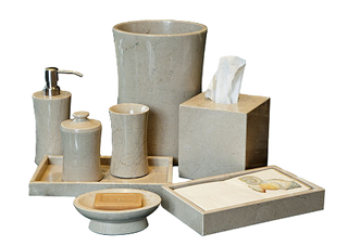 MarbleCrafter Vinca Verona Beige Marble Bath Collection