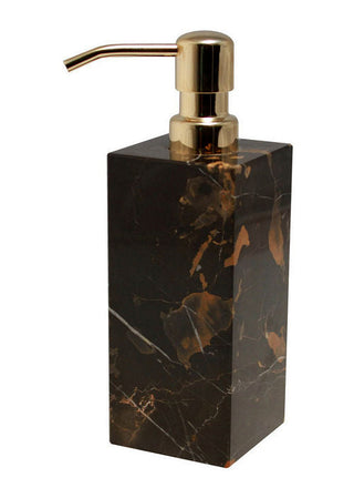 MarbleCrafter Myrtus Black & Gold Marble Soap Dispenser