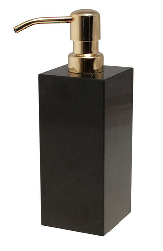 MarbleCrafter Myrtus Jet Black Marble Soap Dispenser