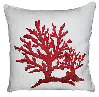 Pablo Mekis Decorative Pillow - Coral Original With Son # 21 In