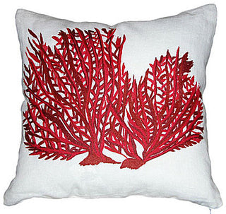 Pablo Mekis Decorative Pillow - Coral Pablo In # 21 Off White Li
