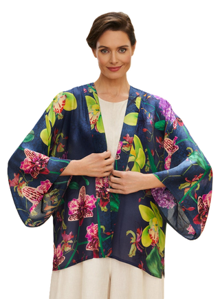 Powder Exotic Evening Ink Kimono Jacket