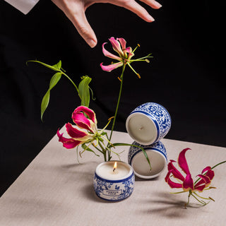 Portus Cale Gold & Blue Aromatic Tealight Set