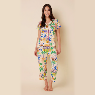 The Cat's Pajamas Moroccan Magic Pima Knit Capri Set