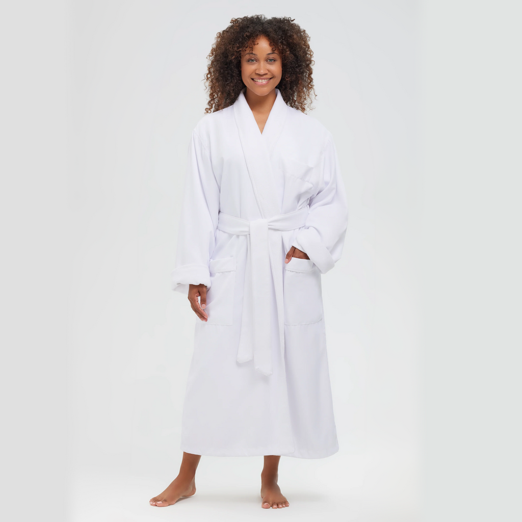 Monarch Cypress Microfiber Lined in Terry Shawl Collar Robe | Opule...