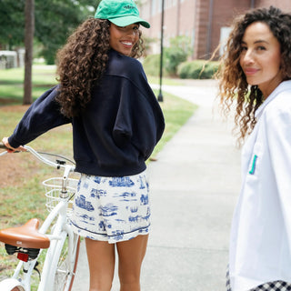 Katie Kime North Carolina Toile Pajama Shorts Set