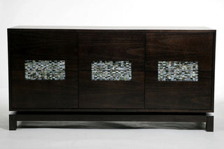 Indo Puri Pulo Black Mother of Pearl Six Drawer Dresser