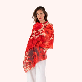 Powder Linen & Cotton Blend Scarf