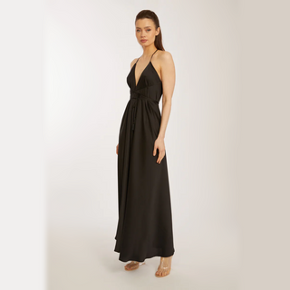 infinity dress satin TDY Gold Maxi Infinity Dress
