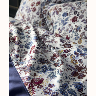 Anne De Solene Fleur de Perse Luxury Bedding - Flat Sheet Detail