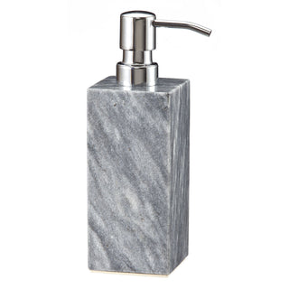 MarbleCrafter Myrtus Cloud Gray Marble Polished Finish Square Soap Dispenser - BA02-1CG