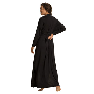Barefoot Dreams Luxe Milk Jersey Women's Duster Robe - Black