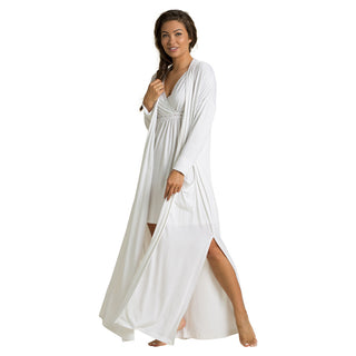 Barefoot Dreams Luxe Milk Jersey Women's Duster Robe - Pearl