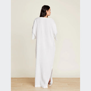 Barefoot Dreams Malibu Collection Sun Soaked Crinkle Cotton V-neck Caftan - Sea Salt