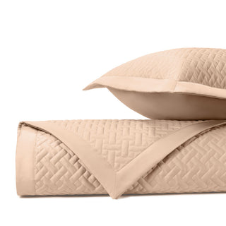 Home Treasures Basket Weave Quilted Coverlets - Blush