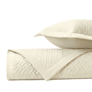 Home Treasures Basket Weave Quilted Coverlets - Ivory