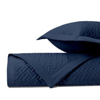 Home Treasures Basket Weave Quilted Coverlets - Navy Blue