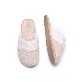 Barefoot Dreams CozyChic Women's Malibu Slipper -  Heathered Stone/White