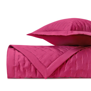 Home Treasures Fil Coupe Provenza Linen Quilted Bed Linens - Bright Pink