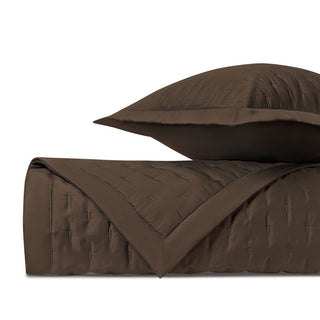 Home Treasures Fil Coupe Provenza Linen Quilted Bed Linens - Chocolate