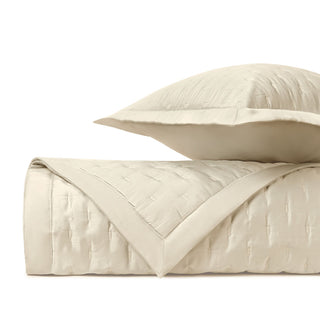 Home Treasures Fil Coupe Provenza Linen Quilted Bed Linens - Ivory