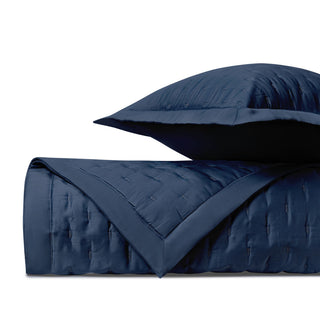 Home Treasures Fil Coupe Provenza Linen Quilted Bed Linens - Navy Blue