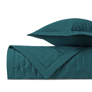 Home Treasures Fil Coupe Provenza Linen Quilted Bed Linens - Teal