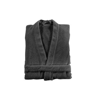 Graccioza Bee Waffle Kimono Bath Robe - Dark Anthracite