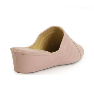 Jacques Levine Indoor Classic Pink Pleated Slipper