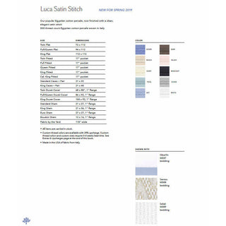 Matouk Luca Satin Stitch Luxury Bedding - Details