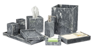 MarbleCrafter Myrtus Cloud Gray Marble Bath Collection