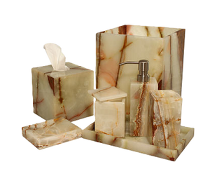 MarbleCrafter Myrtus Light Green Onyx Bath Collection