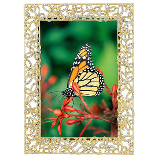 Olivia Riegel Gold Papillon w/Crystals Frame 4” x 6”