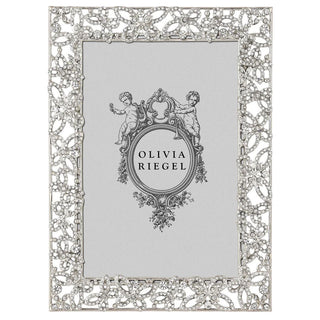 Olivia Riegel Silver Papillon w/Crystals Frame 4” x 6”