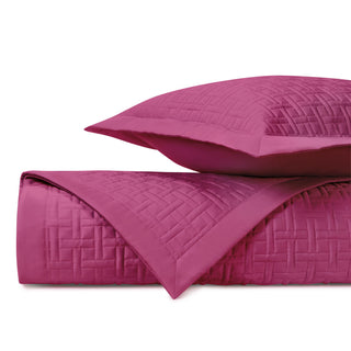 Home Treasures Parquet Quilted Coverlets - Bright Pink