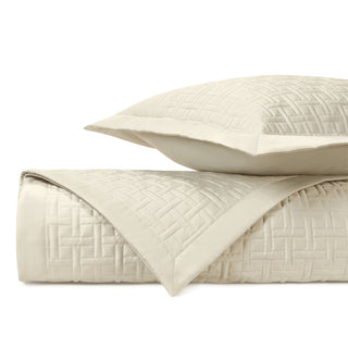 Home Treasures Parquet Quilted Coverlets - Ivory