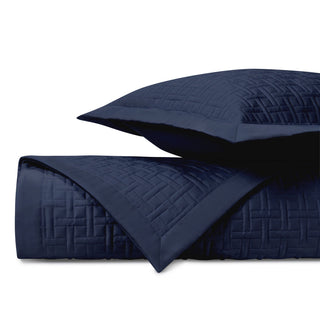 Home Treasures Parquet Quilted Coverlets - Navy Blue