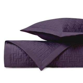 Home Treasures Parquet Quilted Coverlets - Purple