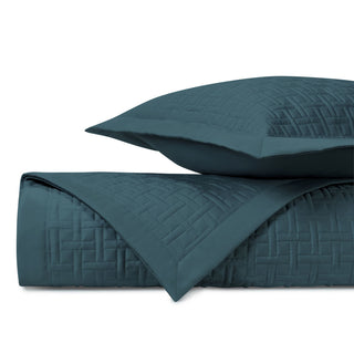 Home Treasures Parquet Quilted Coverlets - Teal