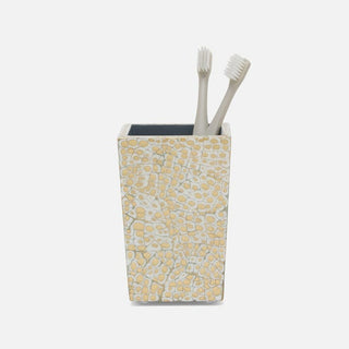 Pigeon & Poodle Callas Bath Collection - Gold/White - Brush Holder