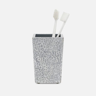 Pigeon & Poodle Callas Bath Collection - Silver/White - Brush Holder