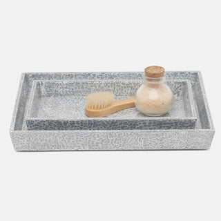 Pigeon & Poodle Callas Bath Collection - Silver/White - Tray