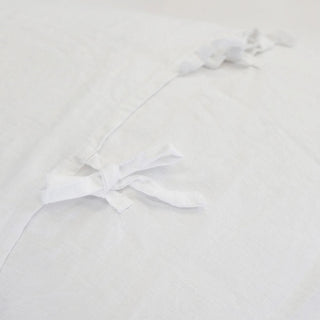 Pom Pom Blair White Duvet & Shams - Detail