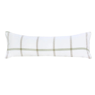 Pom Pom Copenhagen White/Olive Blanket & Pillows - 14" x 40" Pillow