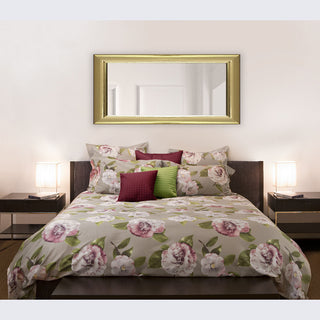 Signoria Camelia Sateen 300TC Luxury Bed Linens - Khaki