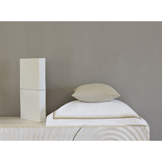Signoria Casale Percale 400TC Italian Bed Linens - Sham White/Natural
