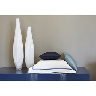 Signoria Casale Percale 400TC Italian Bed Linens - Sham White/Blue